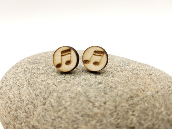 Noten Holz Ohrstecker
